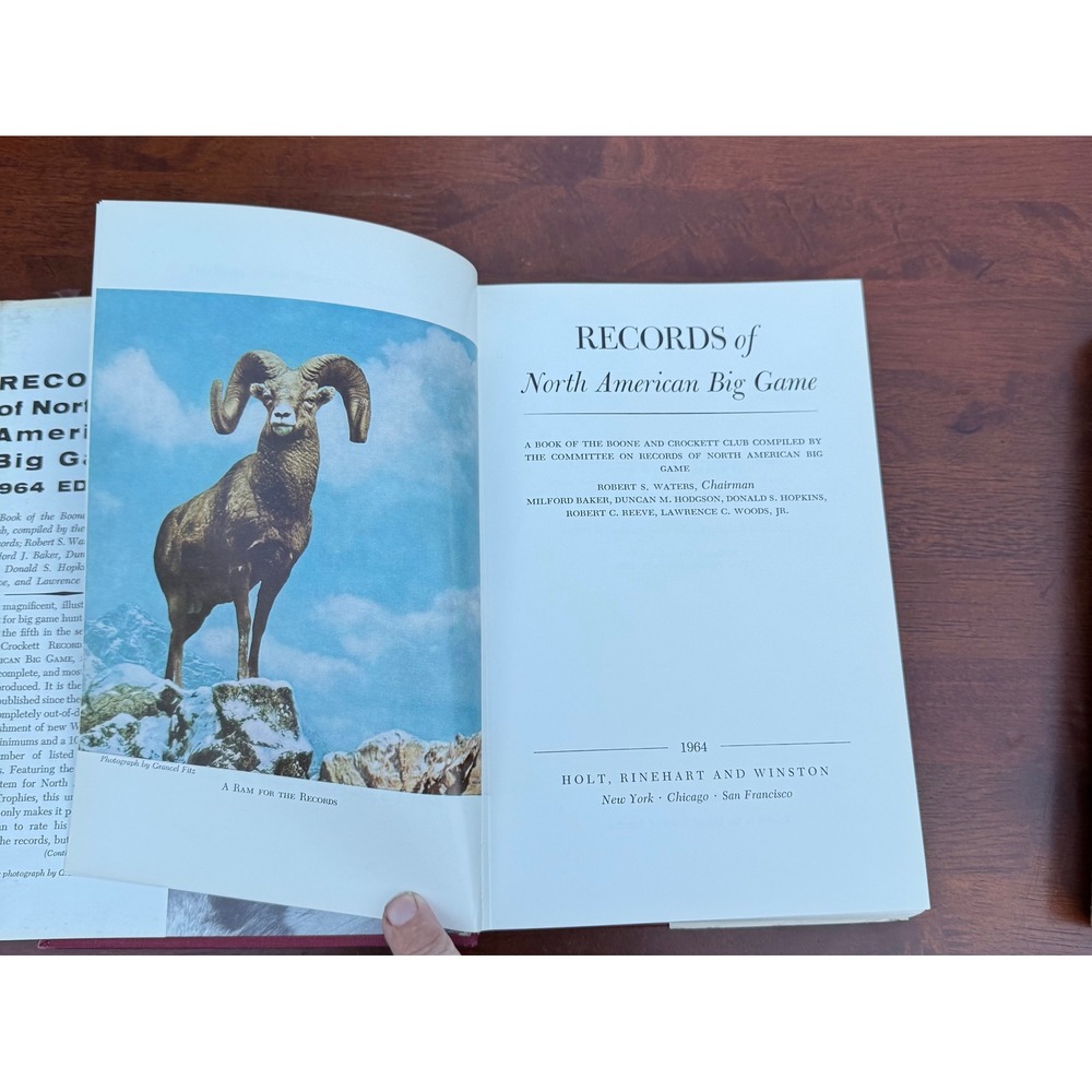 Records‎ of North American Big Game 1964 Boone and Crockett Club 1968 Printing - Picture 6 of 10